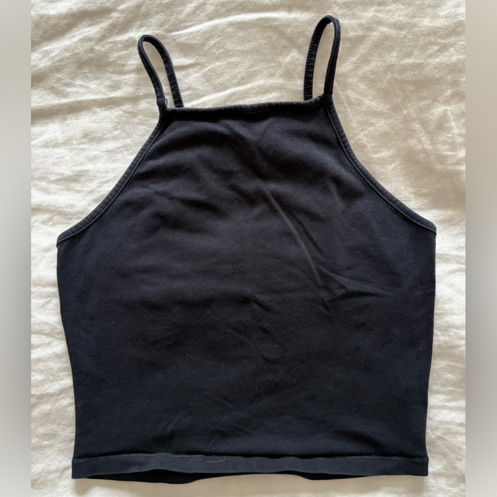 Garage High Neck Cropped Tank Top